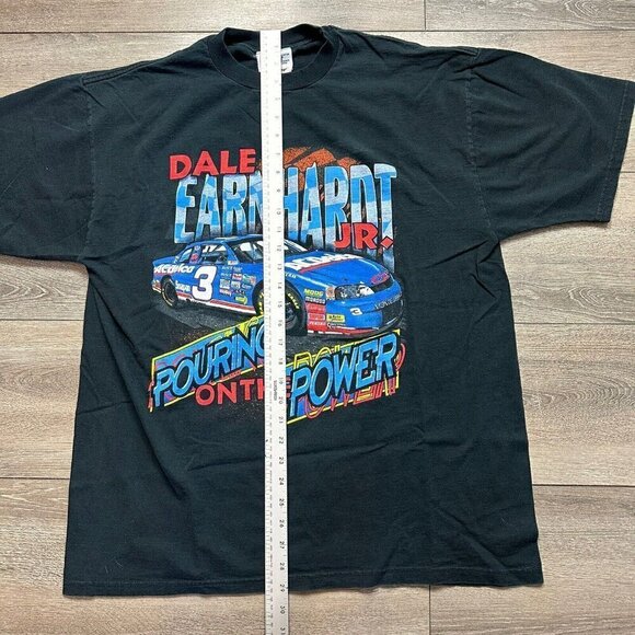 Vtg Dale Earnhardt Jr TShirt Pouring On The Power Double Sided 1998 Size XL - Picture 8 of 8